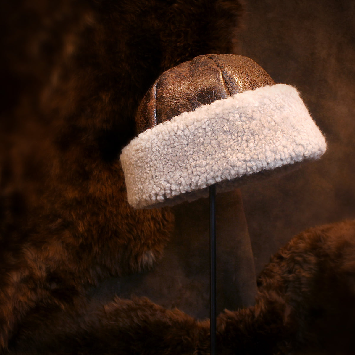 The Classic Sheepskin Fur Hat | Ithaca Sheepskin display picture 1