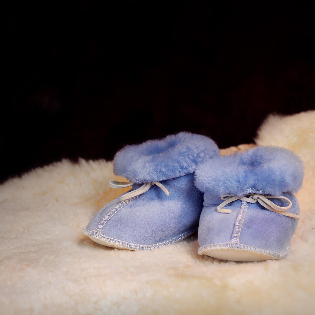 sheepskin baby booties